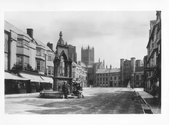 Der Marktplatz, Wells, Somerset, um 1900